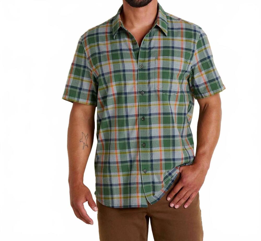 NEW MOLLUSK airscape classic shirt in cilantro pattern